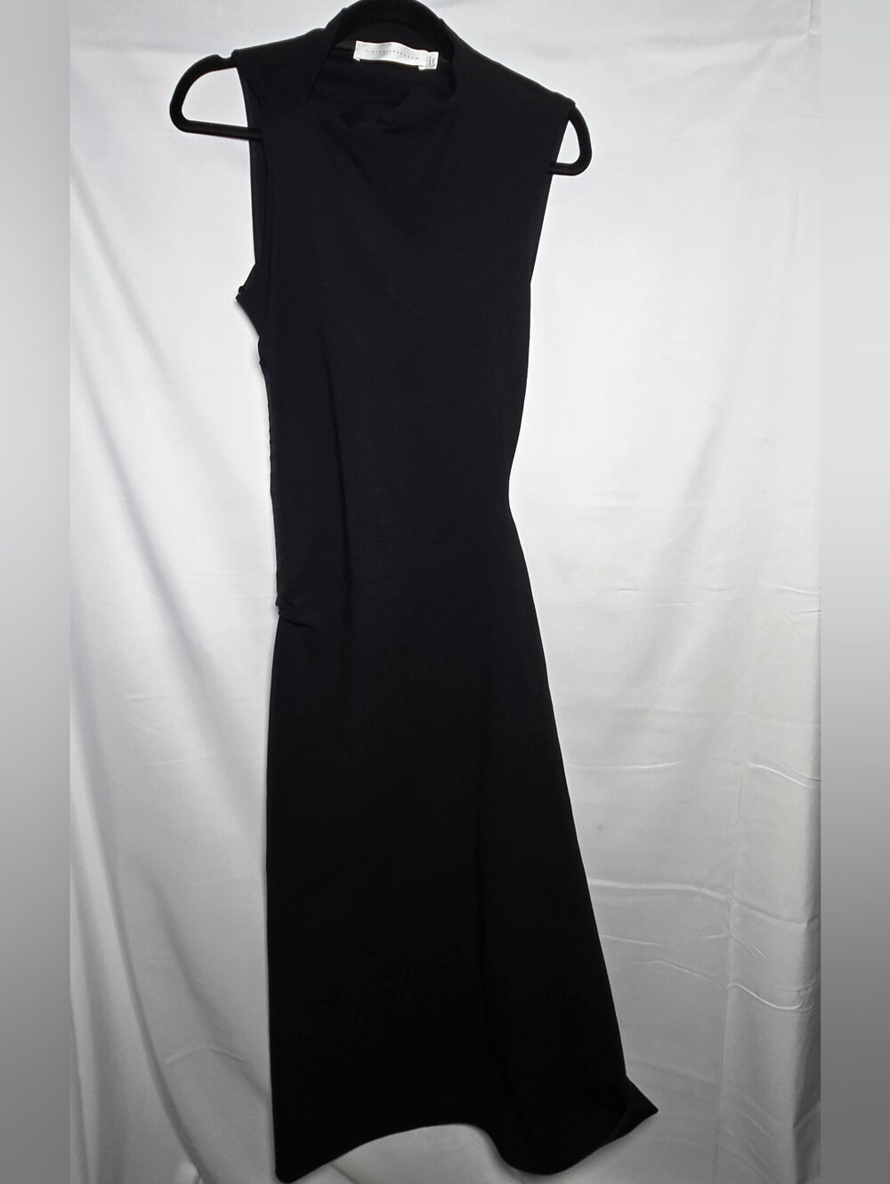 NWT Victoria Beckham Asymetrical Black Sleeveless Maxi Dress Evening - Picture 11 of 11